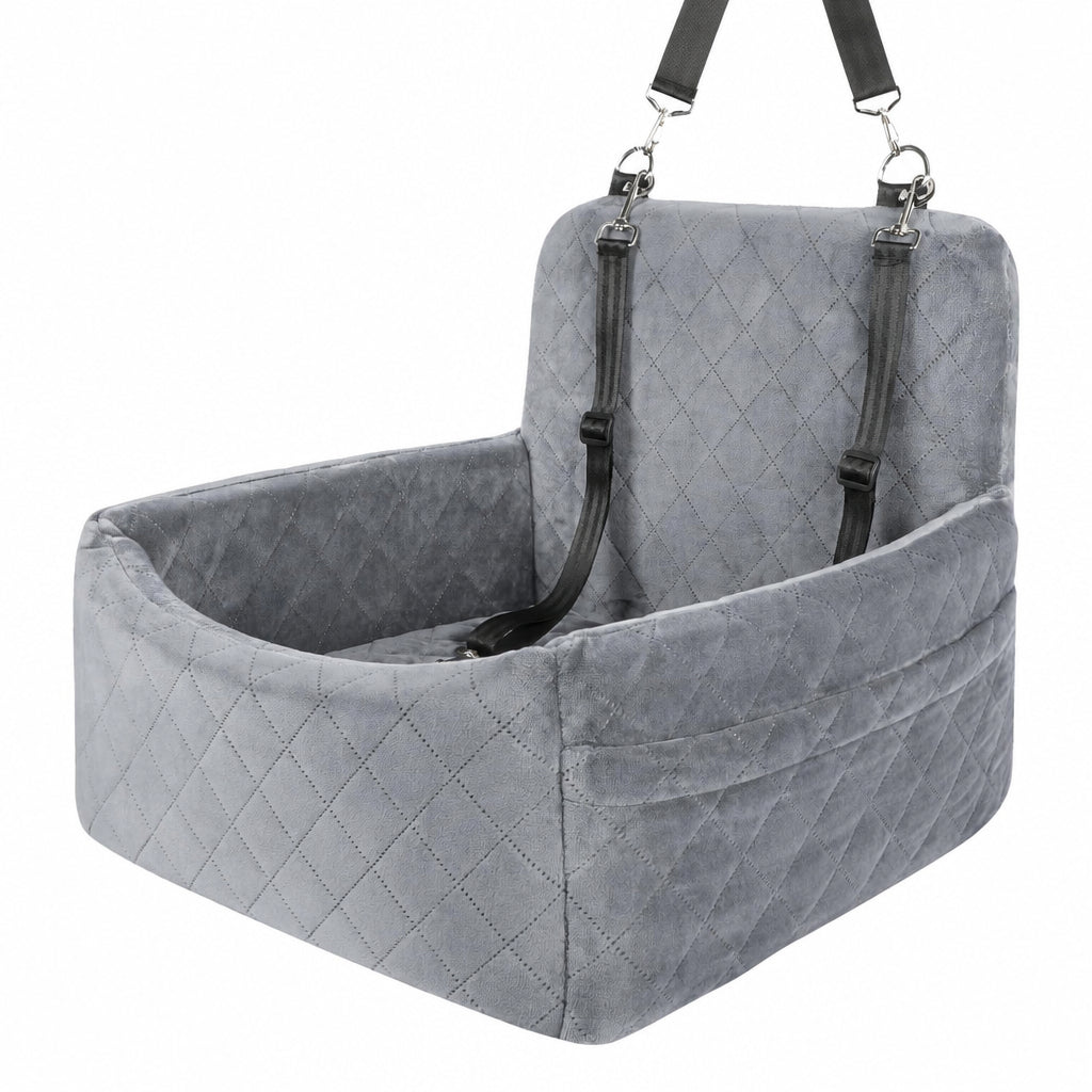 Dog Booster Seat with Safety Belt & Storage Pockets for Small & Medium Dogs Under 30lbs - photo 2
