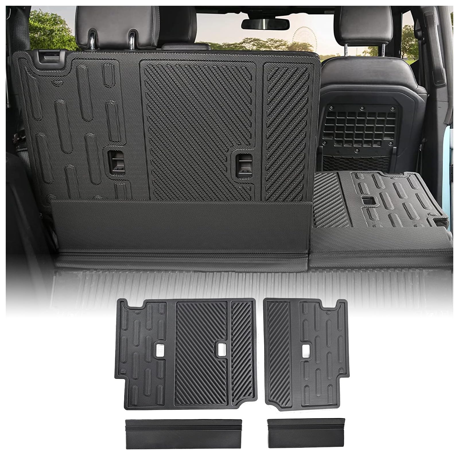 Rear Seat Back Cover Backrest Protector with Dog Seat Liner for Ford Bronco 2/4 Door 2021 - 2026