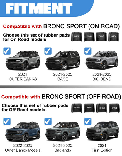 300lb Lockable Roof Rack Cross Bars Compatible with Ford Bronco Sport Base & Bigbend & Outer Banks & Badlands & First Edition 2021-2026