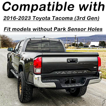 Rear Steel Step Bumper Assembly for 2016-2023 Toyota Tacoma without Park Sensor Holes