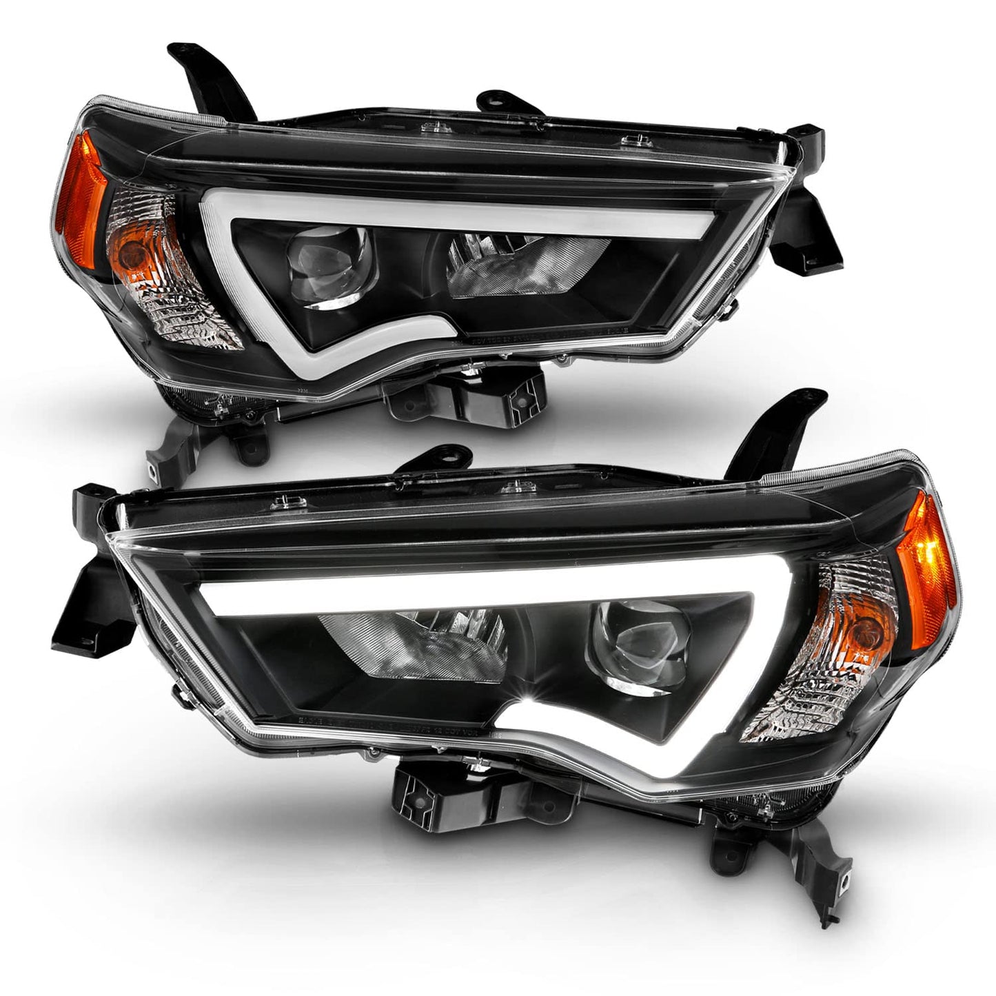 LED Tube Square Projector Headlights Assembly Set For Toyota 4Runner 2014-2023