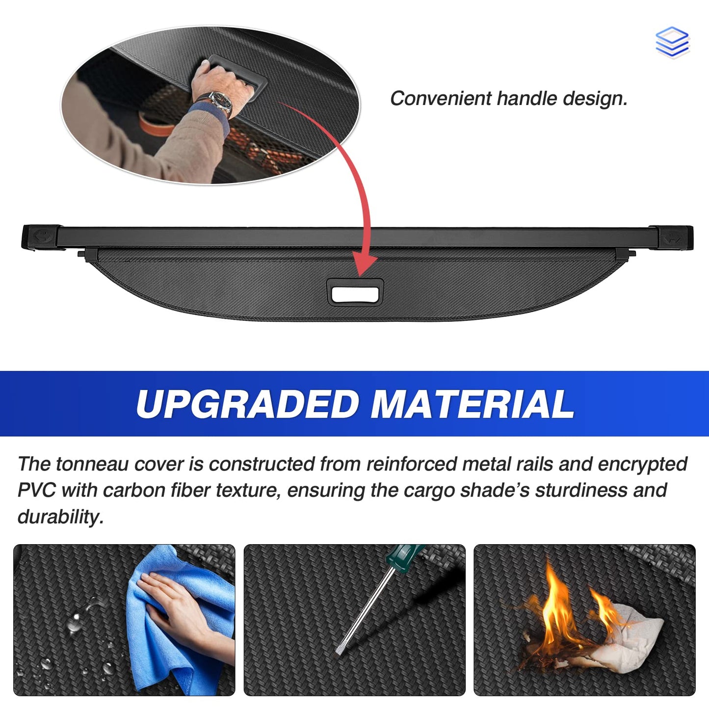 Retractable Cargo Cover for 2023 2024 2025 Kia Sportage
