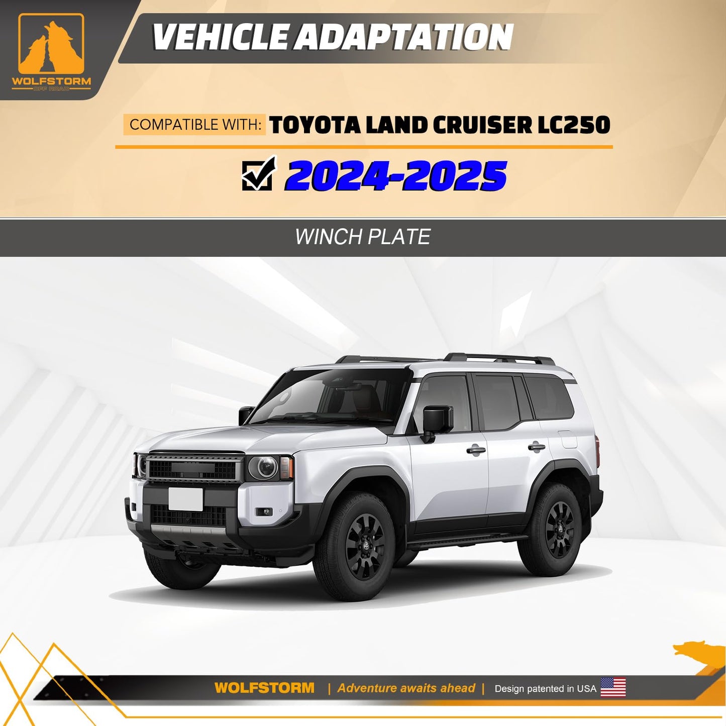Winch Mount Plate for 2024-2026 Toyota Land Cruiser