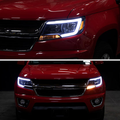 Chevy Colorado LED Tube Headlights Assembly Pair
