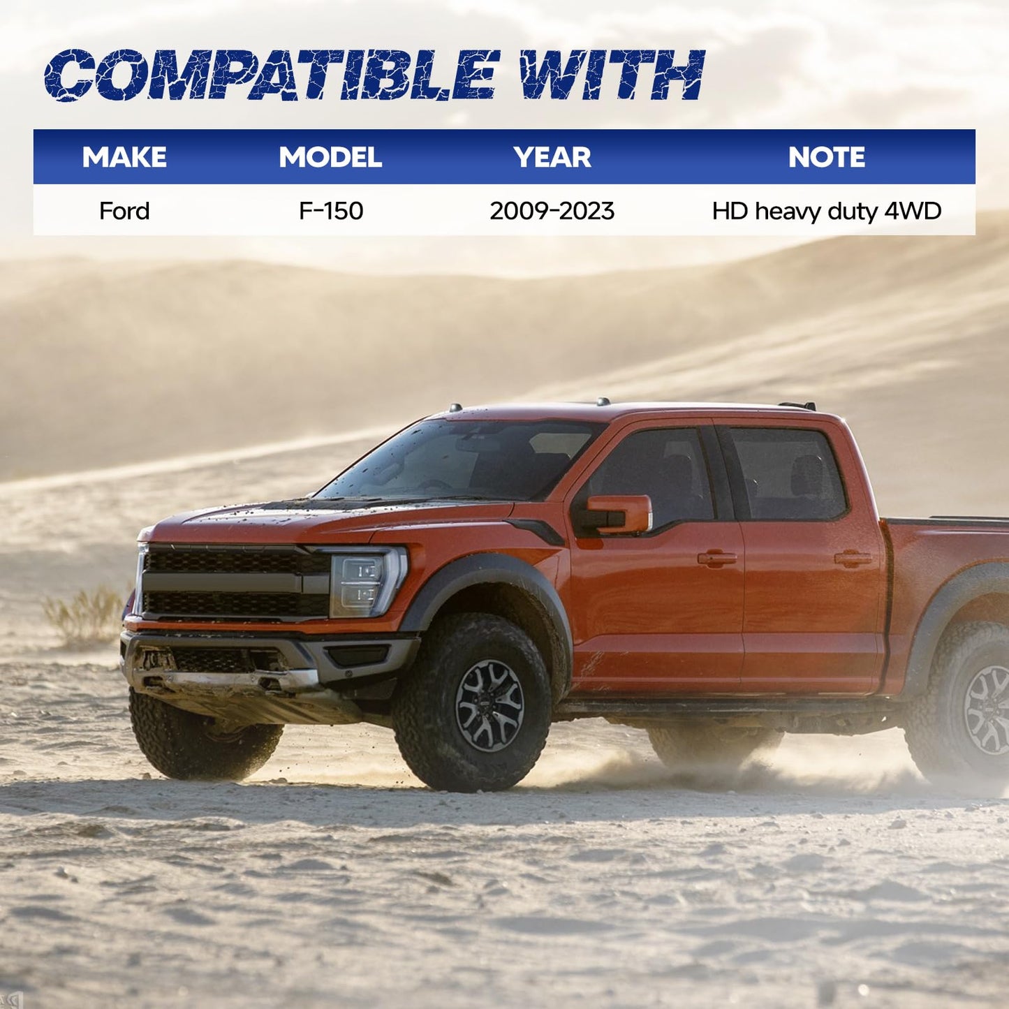 2PCS Heavy Duty Rear Leaf Spring Suspension Enhancement Kit Fit for Ford F150 4WD HD (2009-2023)