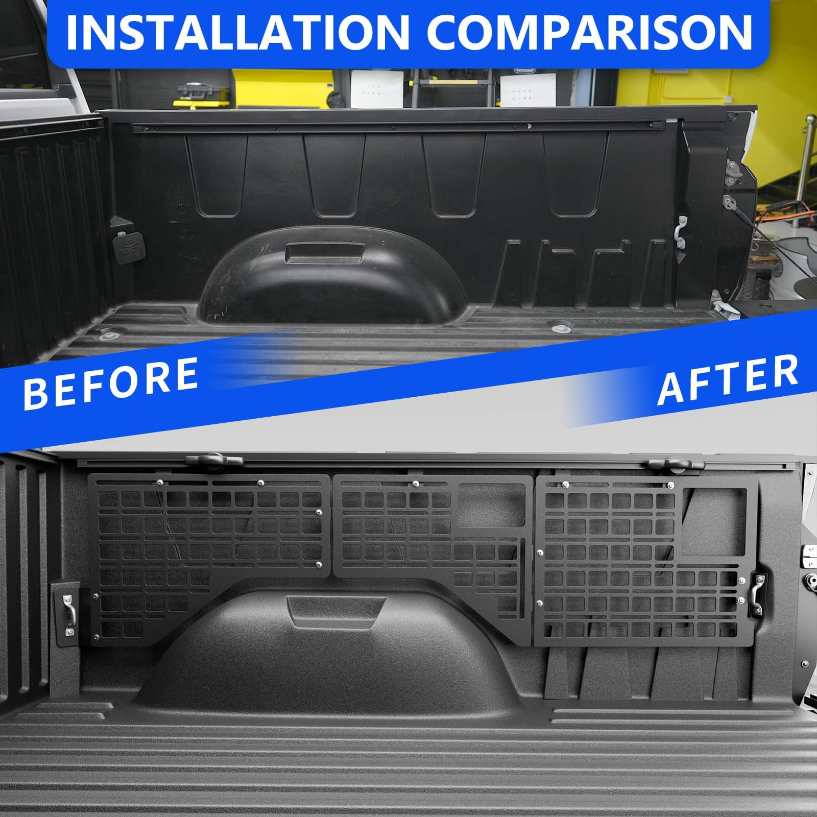 5.5FT Front Bed Molle Panel Compatible with 22-24 Toyota Tundra (Front Bed Molle Panel) - OMOTOR
