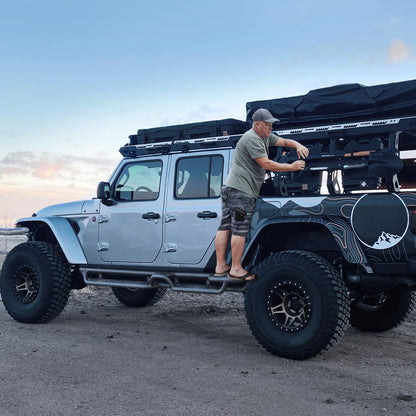 Curve Design Running Boards Compatible with Jeep Gladiator Jt 4 Door 2020-2025 - OMOTOR