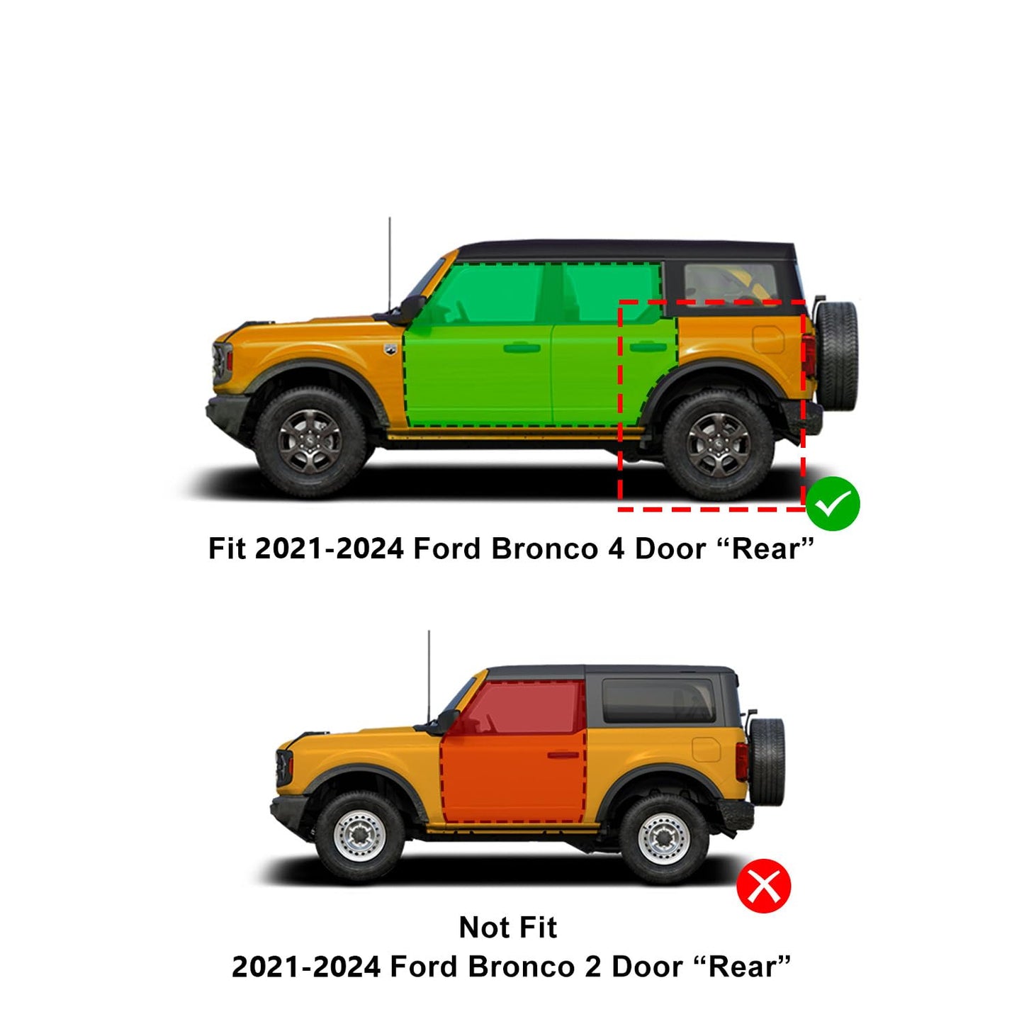 Fender Flares Fit 2021-2025 Ford Bronco 2/4 Door