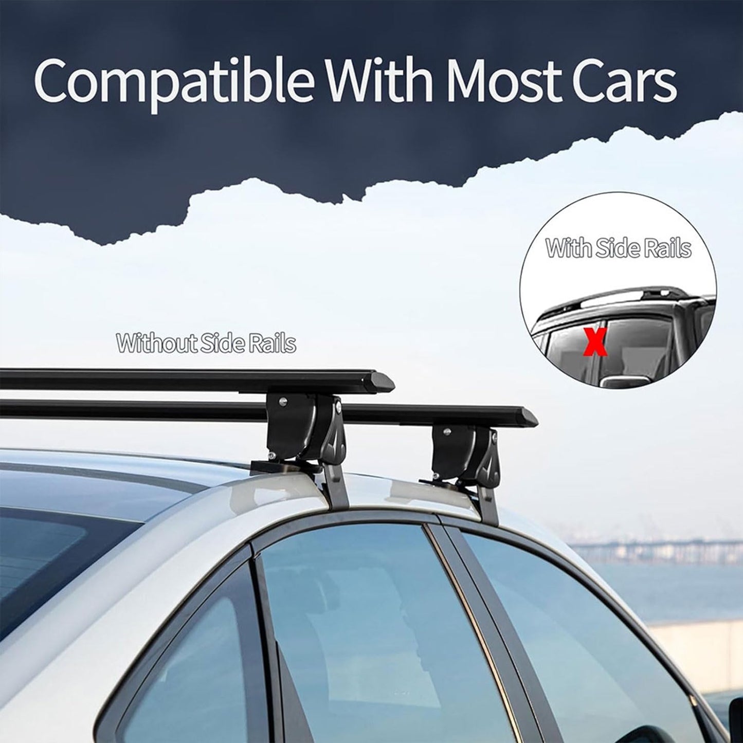 Lockable Roof Rack Cross Bars Fit for Dodge Durango 2011-2025
