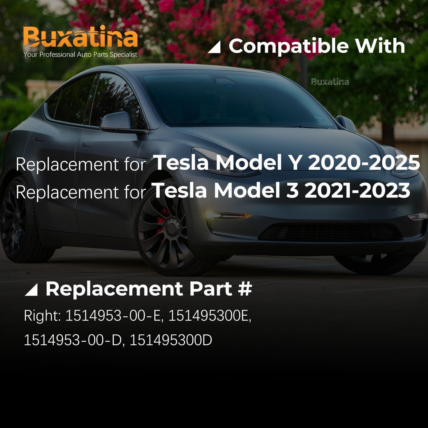 Left Driver/ Right Passenger Side LED Projector Headlight Assembly Replacement for Tesla Model Y 2020-2025 Fits for Tesla Model 3 2021-2023