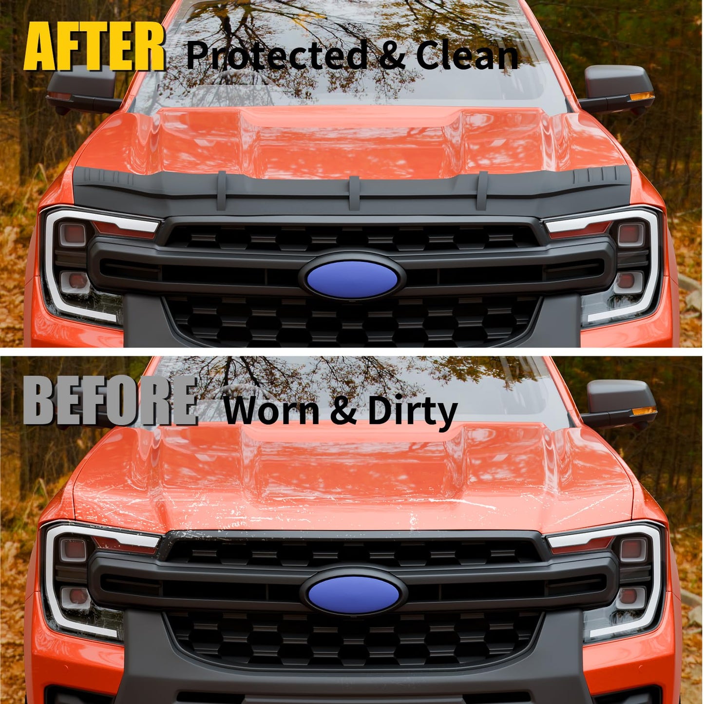 TPE Hood Protector Compatible with 2024-2026 Ford Ranger