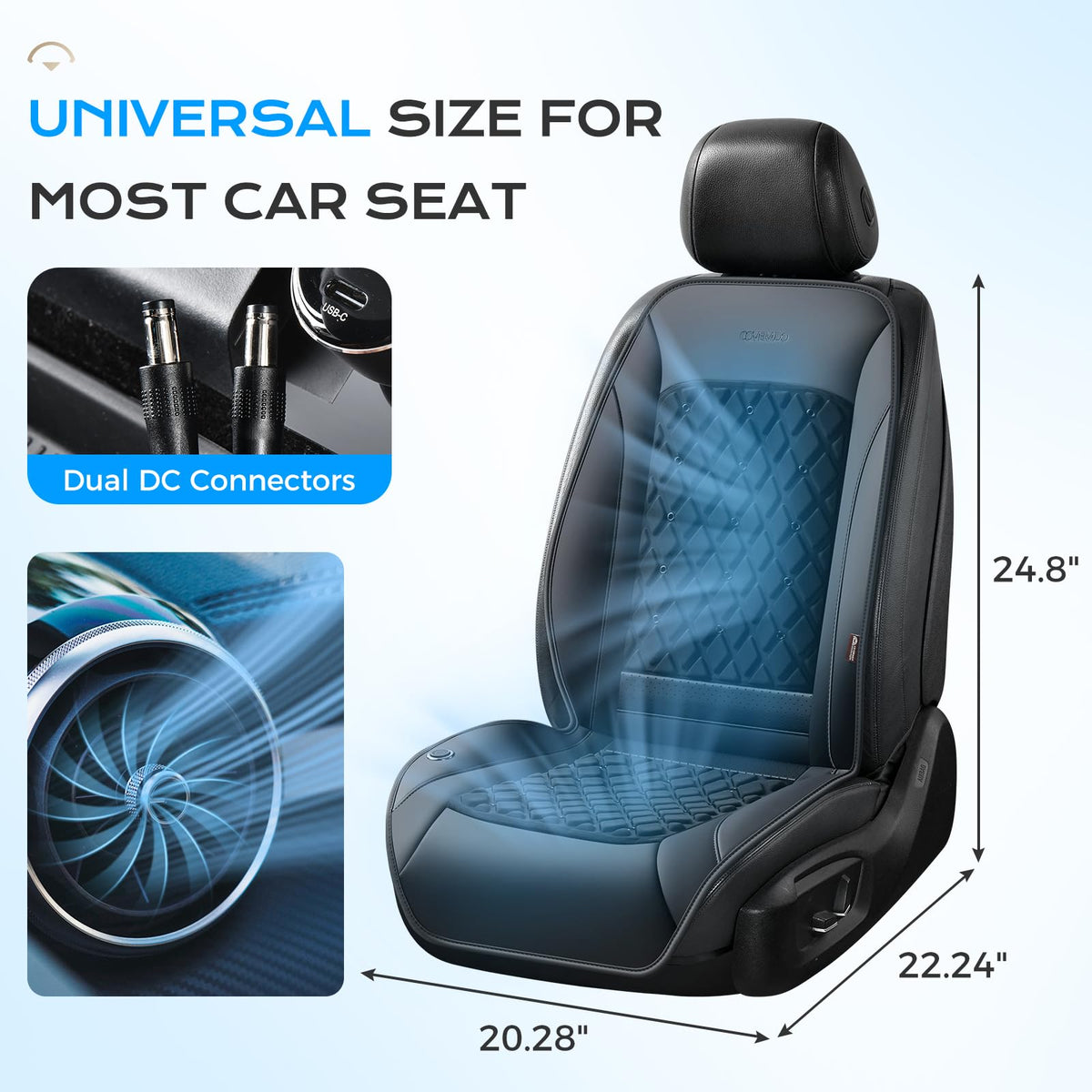 12V Air Suction Cooling Car Seat Cover Front Seat For Car SUV Truck
