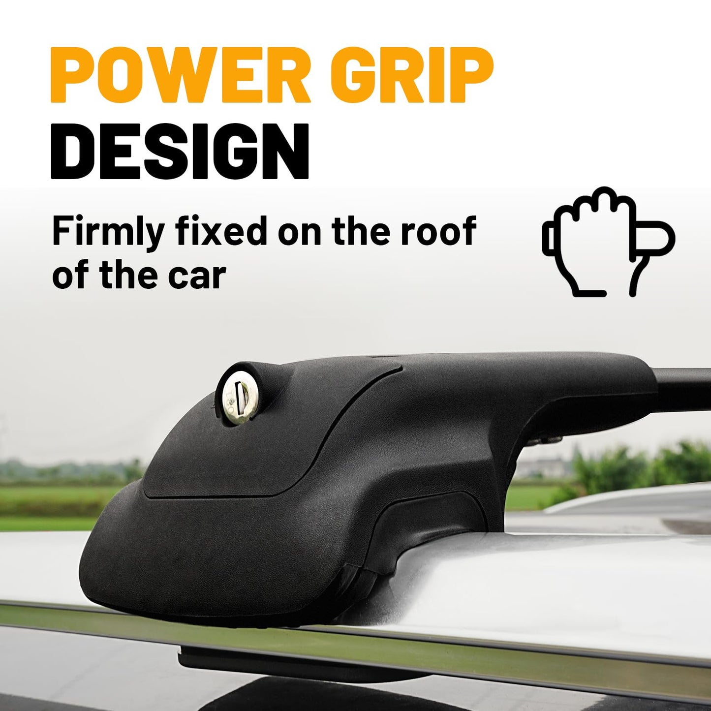 220lb Lockable Roof Rack Cross Bars Compatible with Ford Bronco Sport Base & Bigbend & Outer Banks & Badlands & First Edition 2021 - 2025