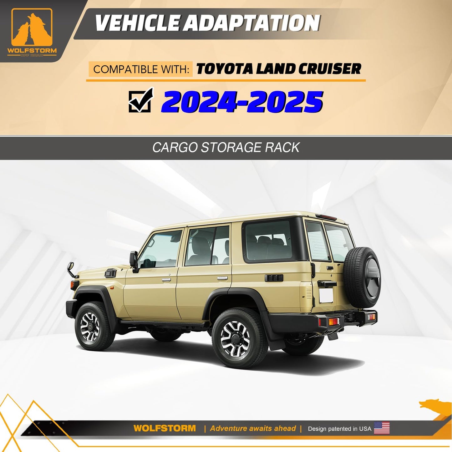 Rear Window Storage Molle Panel and Storage Bracket for Toyota Land Cruiser 2024-2026