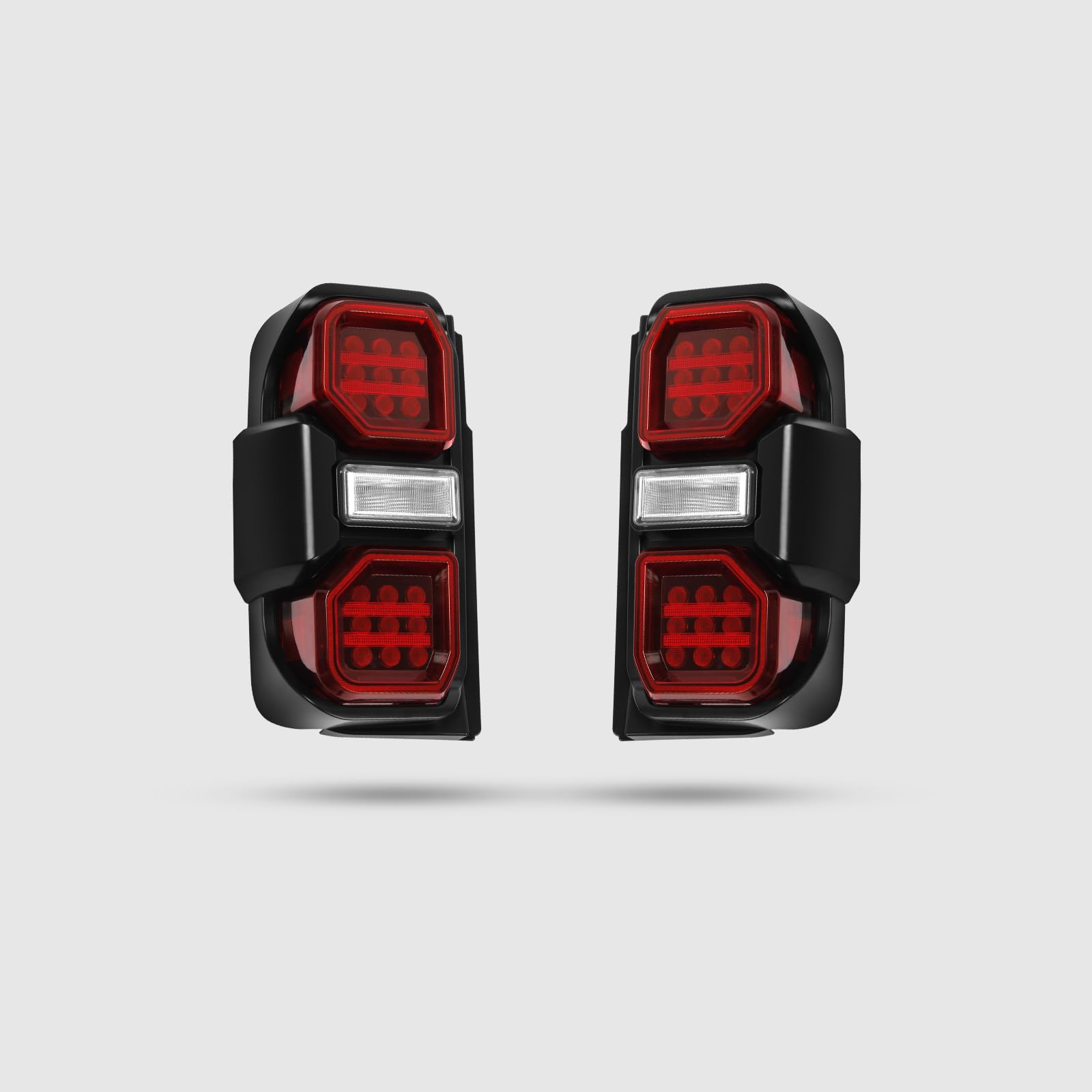 A Pair LED Red Lens Taillights For Ford Bronco 2021-2025 - OMOTOR