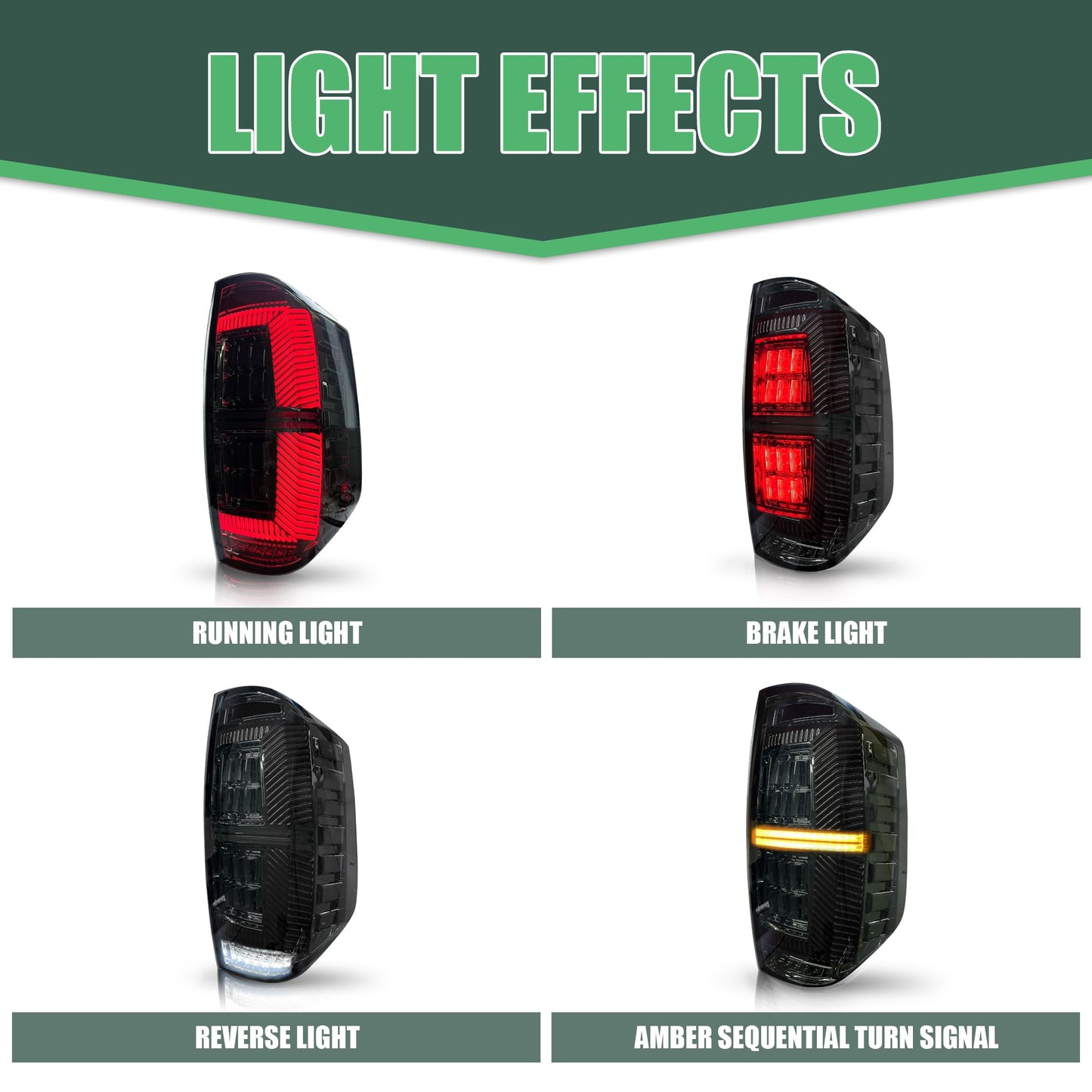 Smoke Tail Lights Compatible with 2nd Gen Tundra 2014-2021 All Models