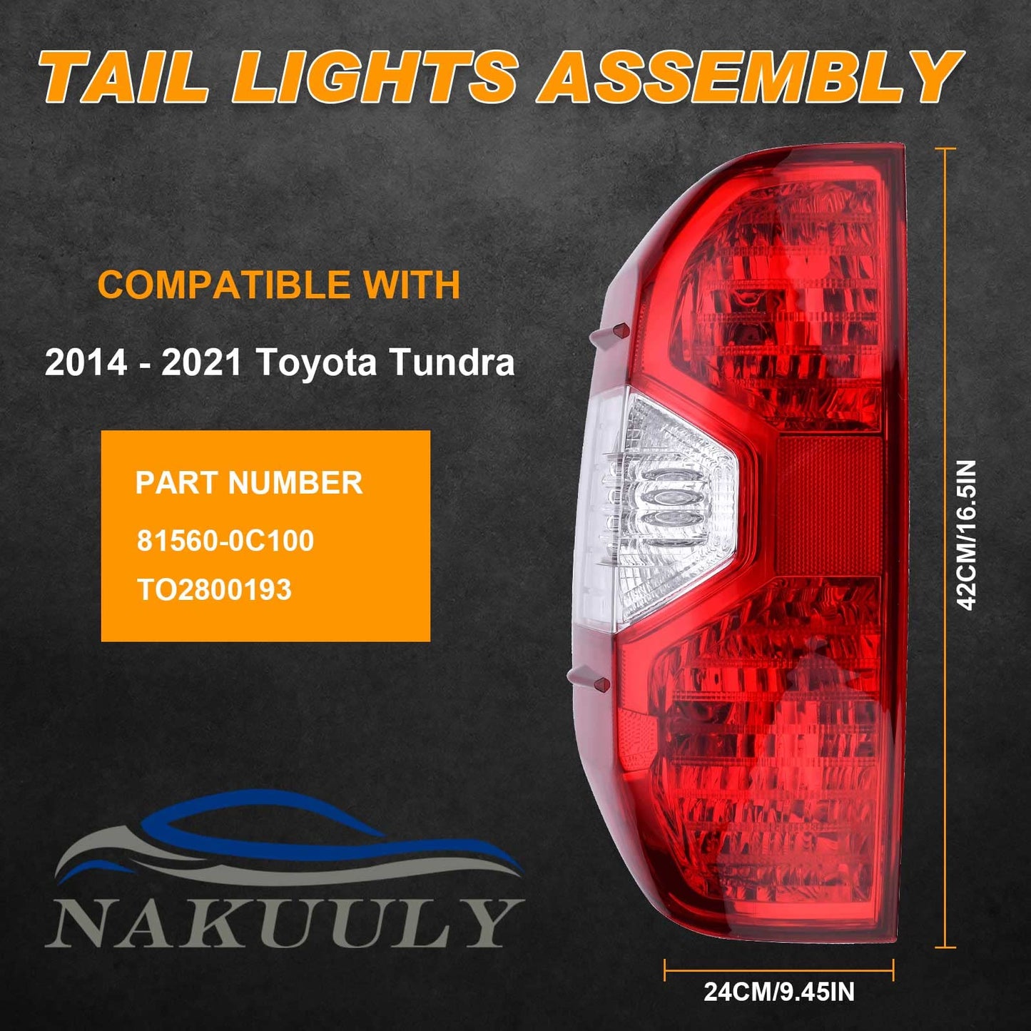 Tail Light Compatible With Toyota Tundra 2014-2021 Pickup