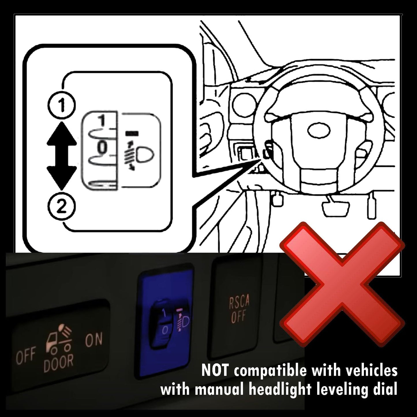 For 2007-2013 Toyota Tundra Headlights Assembly For 2008-2017 Toyota Sequoia Headlight Replacement, NOT for models with auto light adjuster