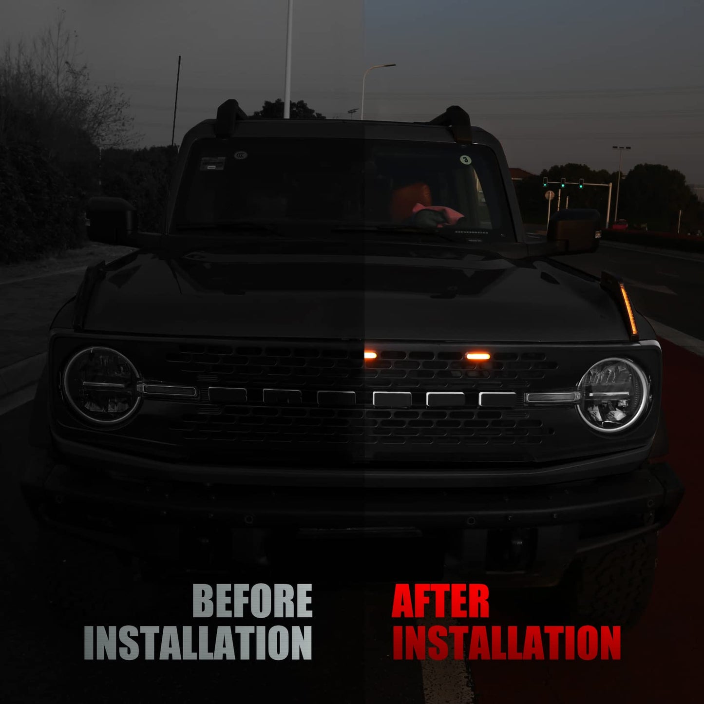 LED Grille Lights for Ford Bronco Accessories 2021-2024 2/4-Door