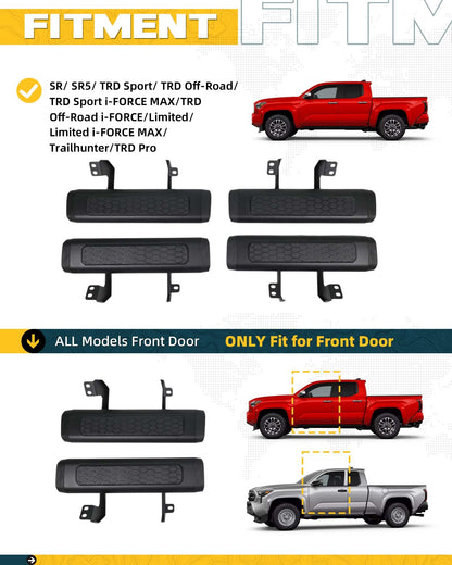 Aluminum Side Steps Fit for 2024 - 2026 Toyota Tacoma Double Cab (Front & Rear Door)