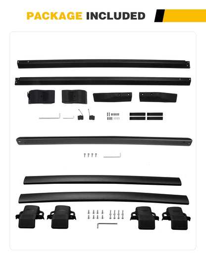 5PCS Cross Bars Roof Rack Rails Kit Fit for Ford Bronco Hard TOP 2Door & 4Door 2021 -2025 - OMOTOR