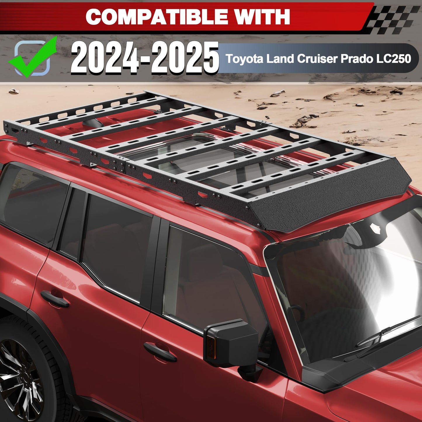 Roof Rack Compatible for Toyota Land Cruiser Prado LC250 2024-2025 / Lexus GX550 2024-2025
