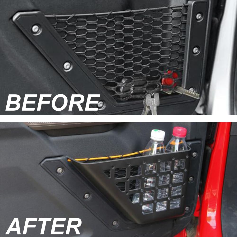 2PCS Front Door Storage Pocket Organizer Box Compatible with Ford Bronco 2021-2026 2/4 Door