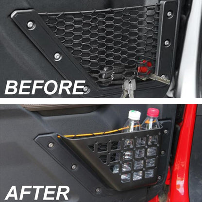 2PCS Front Door Storage Pocket Organizer Box Compatible with Ford Bronco 2021-2026 2/4 Door