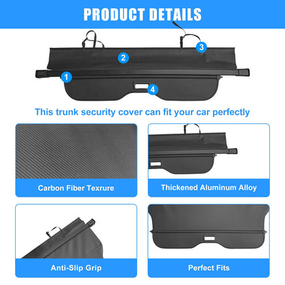 Retractable Cargo Cover for Toyota Land Cruiser Prado J250 LC250 2024 - 2026 Lexus GX550