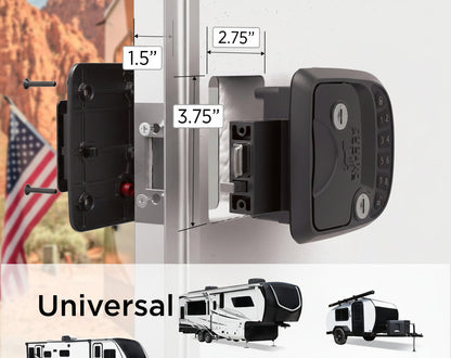 Compact RV Lock Keyless Entry with Remote Replacement for Trailers with Patented Security Technology