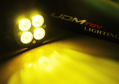 24W High Power LED Wide Angle SAE Flood Beam Fog Light Kit Compatible With Toyota Tacoma Tundra 4Runner - OMOTOR