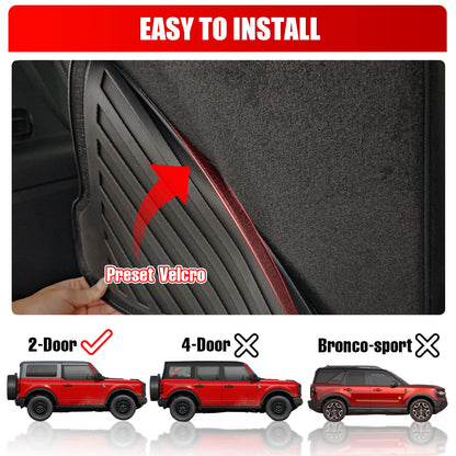 Rear Seat Back Cover Backrest Protector with Dog Seat Liner for Ford Bronco 2/4 Door 2021 - 2026