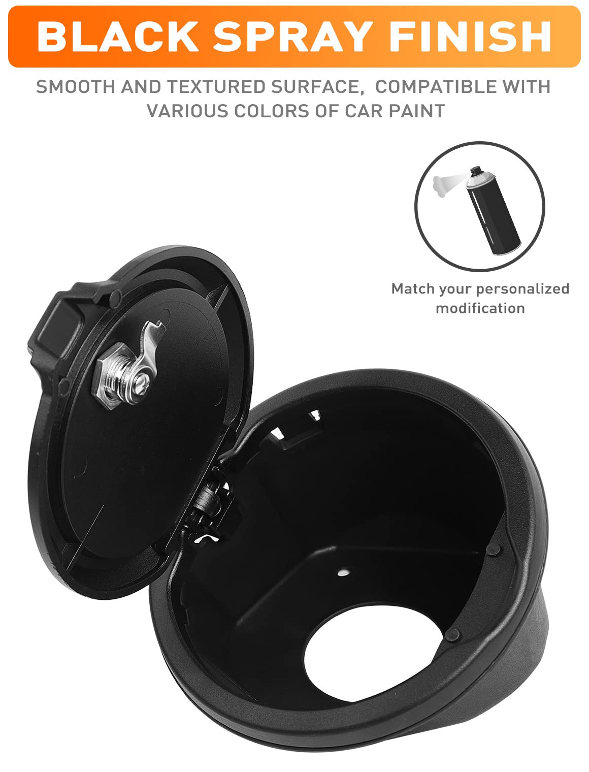 Fuel Filler Cover With US Flag, Locking Gas Tank Door Exterior Accessories,Aluminum Alloy Gas Cap Cover for 2018-2023 Jeep Wrangler JL JLU…