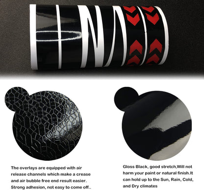 Fit for Dodge Durango 2014-2021 Tail Light Race Track Bat Precut Vinyl Overlay Tint Kit Film - OMOTOR