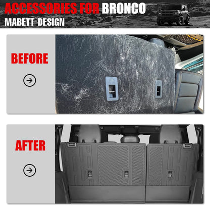 Rear Seat Back Cover Backrest Protector with Dog Seat Liner for Ford Bronco 2/4 Door 2021 - 2026