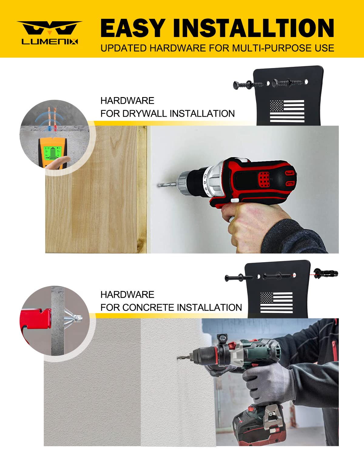 Wall-Mounted Heavy Duty Door Storage Hangers Bracket Compatible with 1956-2025 Jeep Wrangler CJ YJ TJ JK JKU JL JLU LJ JT