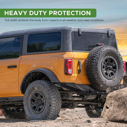 Off Road Front/ Rear  Bumper Compatible with Ford Bronco 2021 - 2025 (Not for Bronco Sport) with 4 Lights