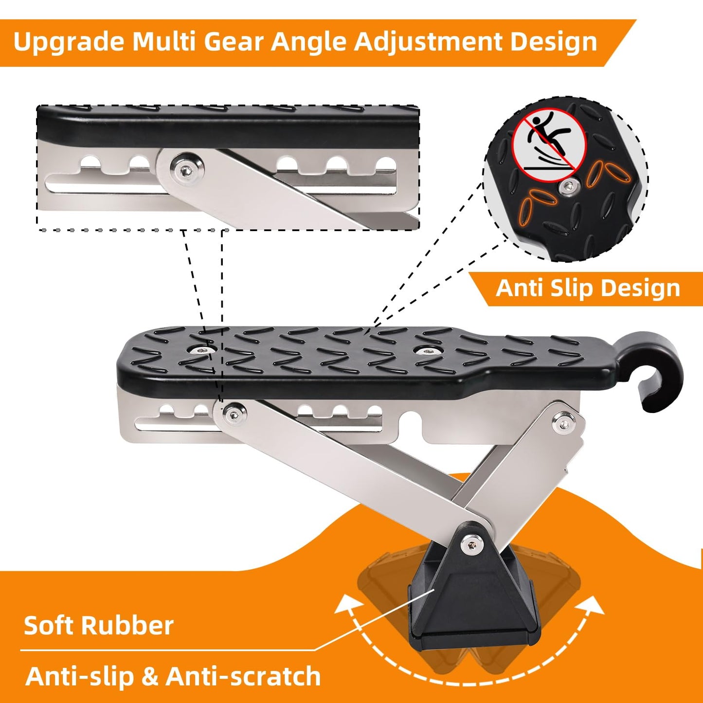 Universal Adjustable Car Door Step For Most Car, SUV, Vehicles