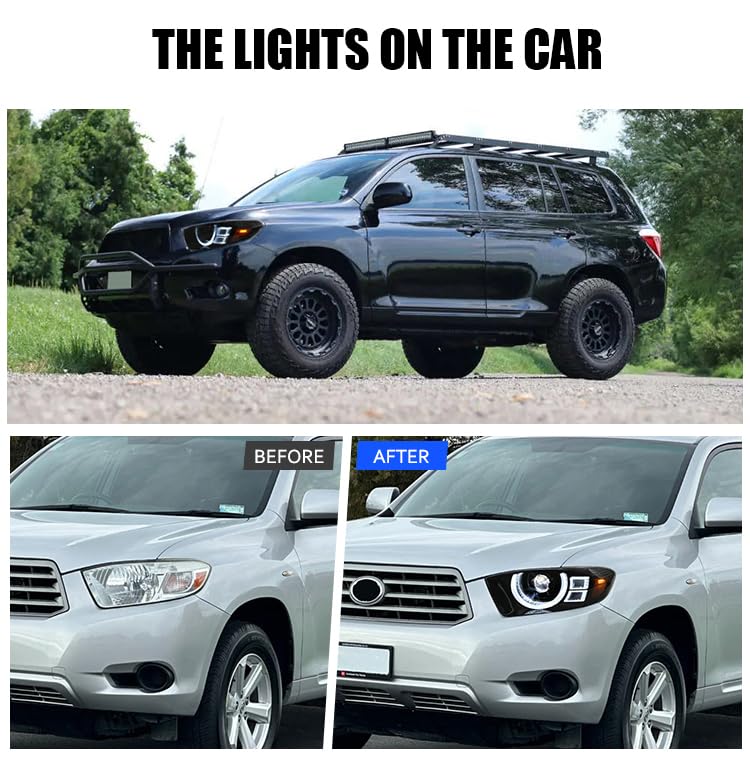 Mods Headlights for Toyota Highlander 2008-2010