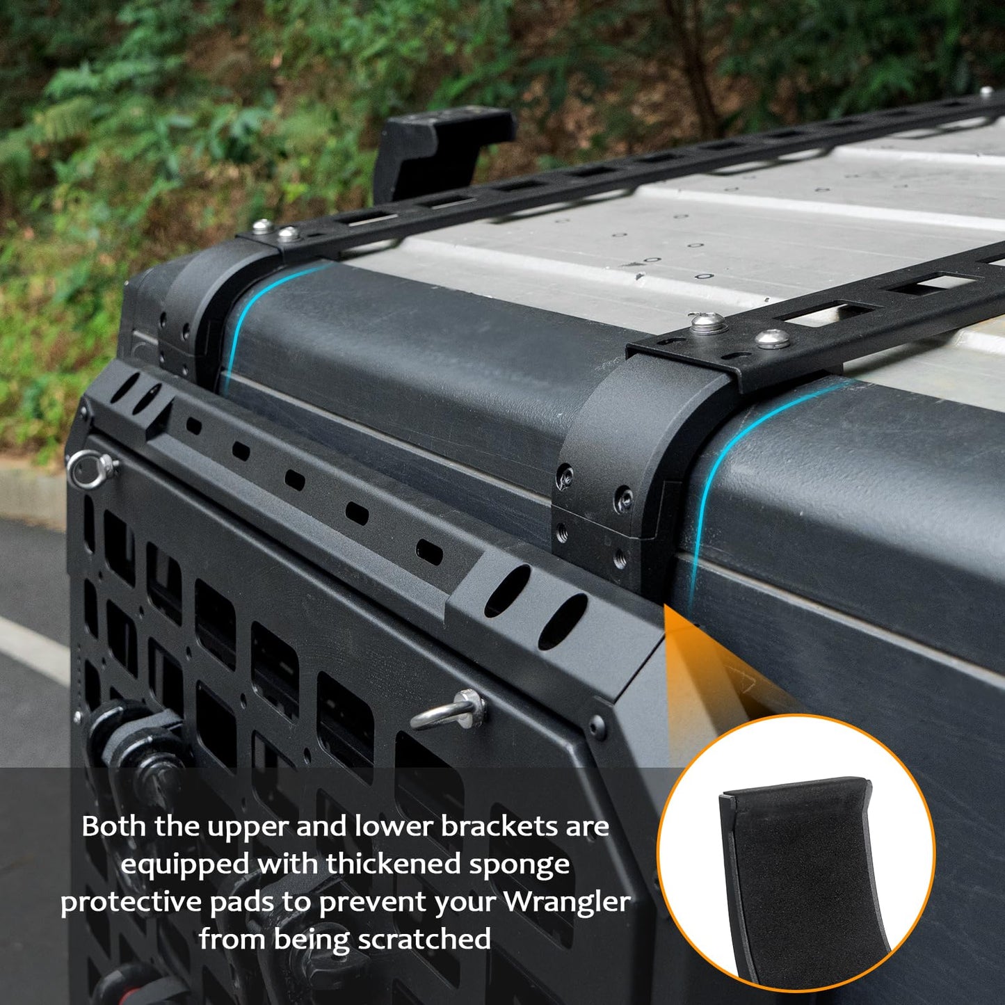 2 Pcs Rear Window Storage Table Molle Panel Flank Kit for Jeep Wrangler JK 2007-2018  4 Doors