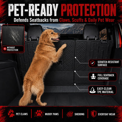 Rear Seat Back Cover Backrest Protector with Dog Seat Liner for Ford Bronco 2/4 Door 2021 - 2026