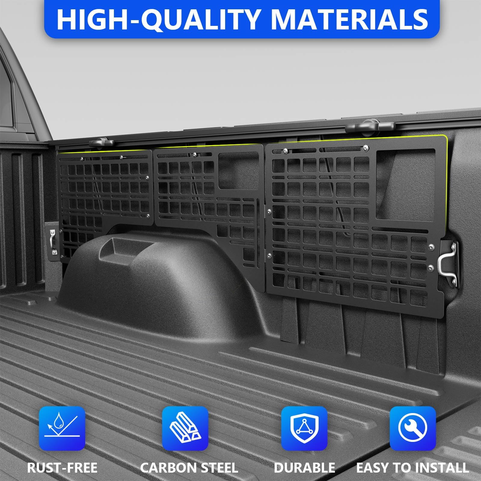 5.5FT Front Bed Molle Panel Compatible with 22-24 Toyota Tundra (Front Bed Molle Panel) - OMOTOR