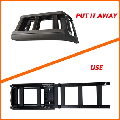 OEM Style Black Foldable Side Ladder with Locking Mechanism for 2024-2026 Toyota Land Cruiser Prado J250/LC250/1958