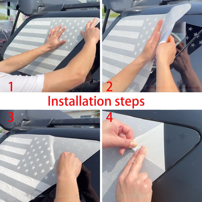 Rear Window American Flag Decal Fits Toyota 4Runner 5th Gen 2010-2025