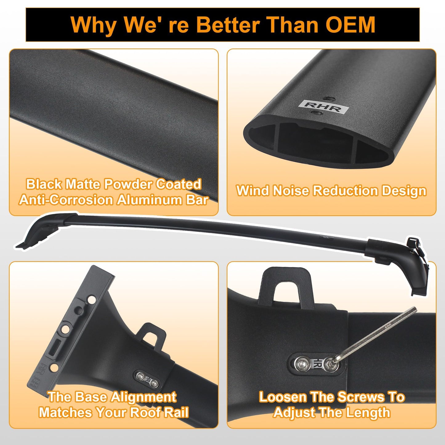 Heavy Duty Upgraded Roof Rack Crossbar Compatible with Toyota Grand Highlander Lexus TX 2024up