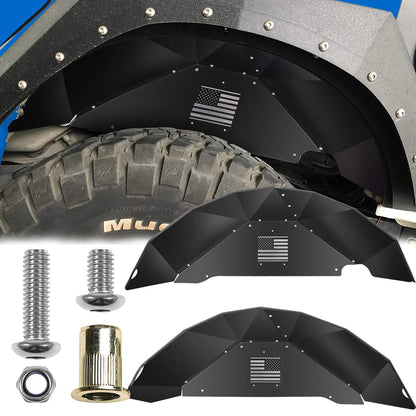 Black Inner Fender Liner Compatible with Wrangler 2007-2018 JK JKU & Unlimited 2/4 Doors - OMOTOR