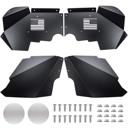 Black Inner Fender Liner Compatible with Wrangler 2007-2018 JK JKU & Unlimited 2/4 Doors - OMOTOR