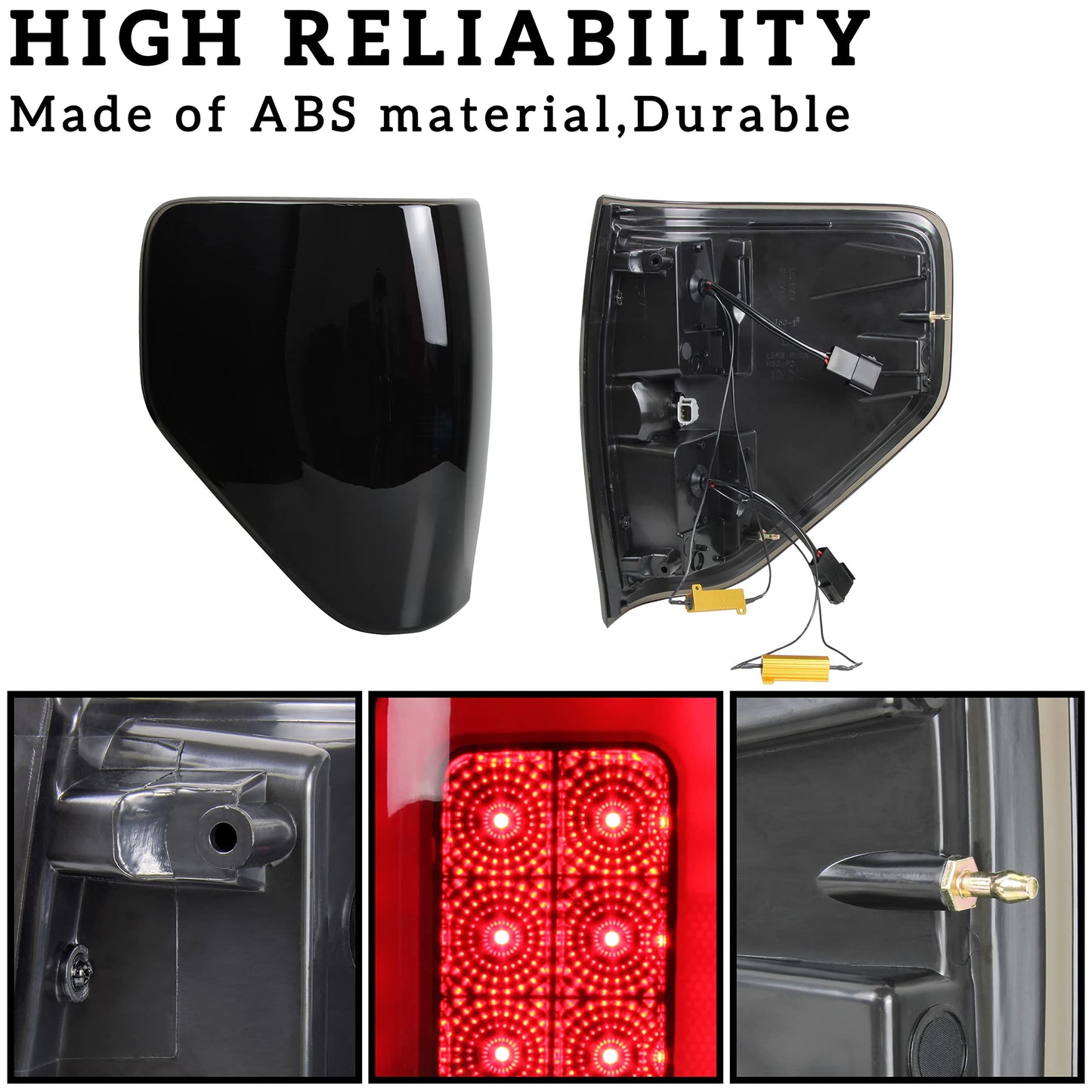 Smoked Black LED Taillights for Ford F150 2009-2014 (2PCS, Passenger & Driver Side)