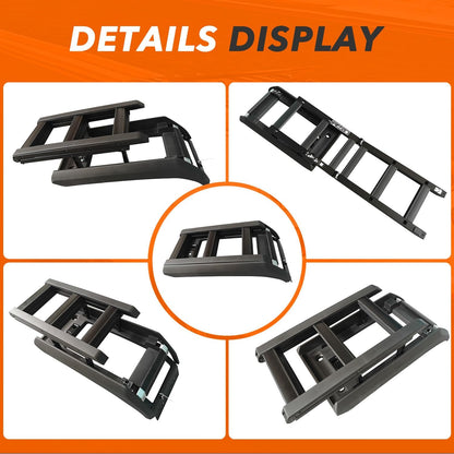 OEM Style Black Foldable Side Ladder with Locking Mechanism for 2024-2026 Toyota Land Cruiser Prado J250/LC250/1958