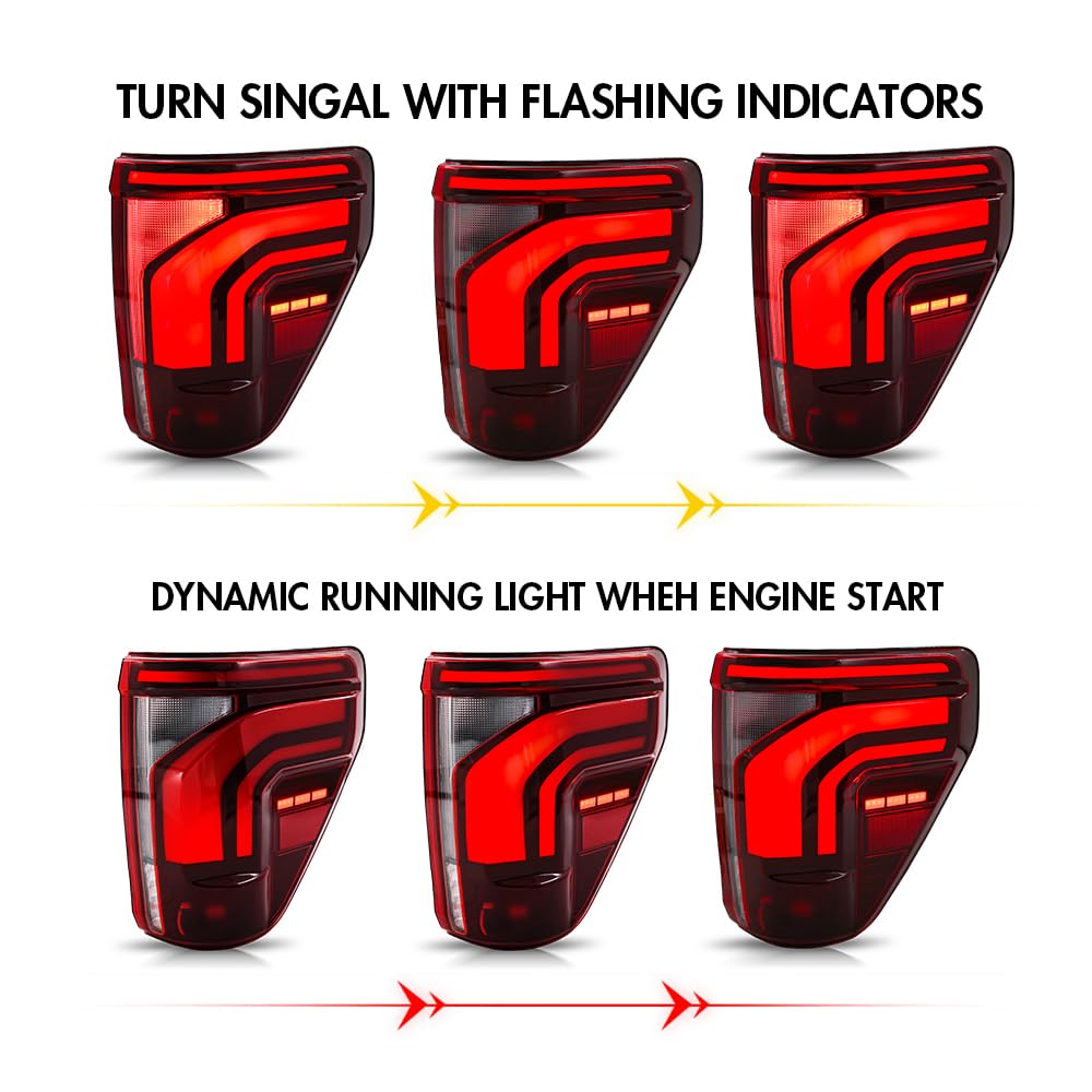 1 Pair LED Tail Light For Ford F-150 All Models 2021-2025 - OMOTOR